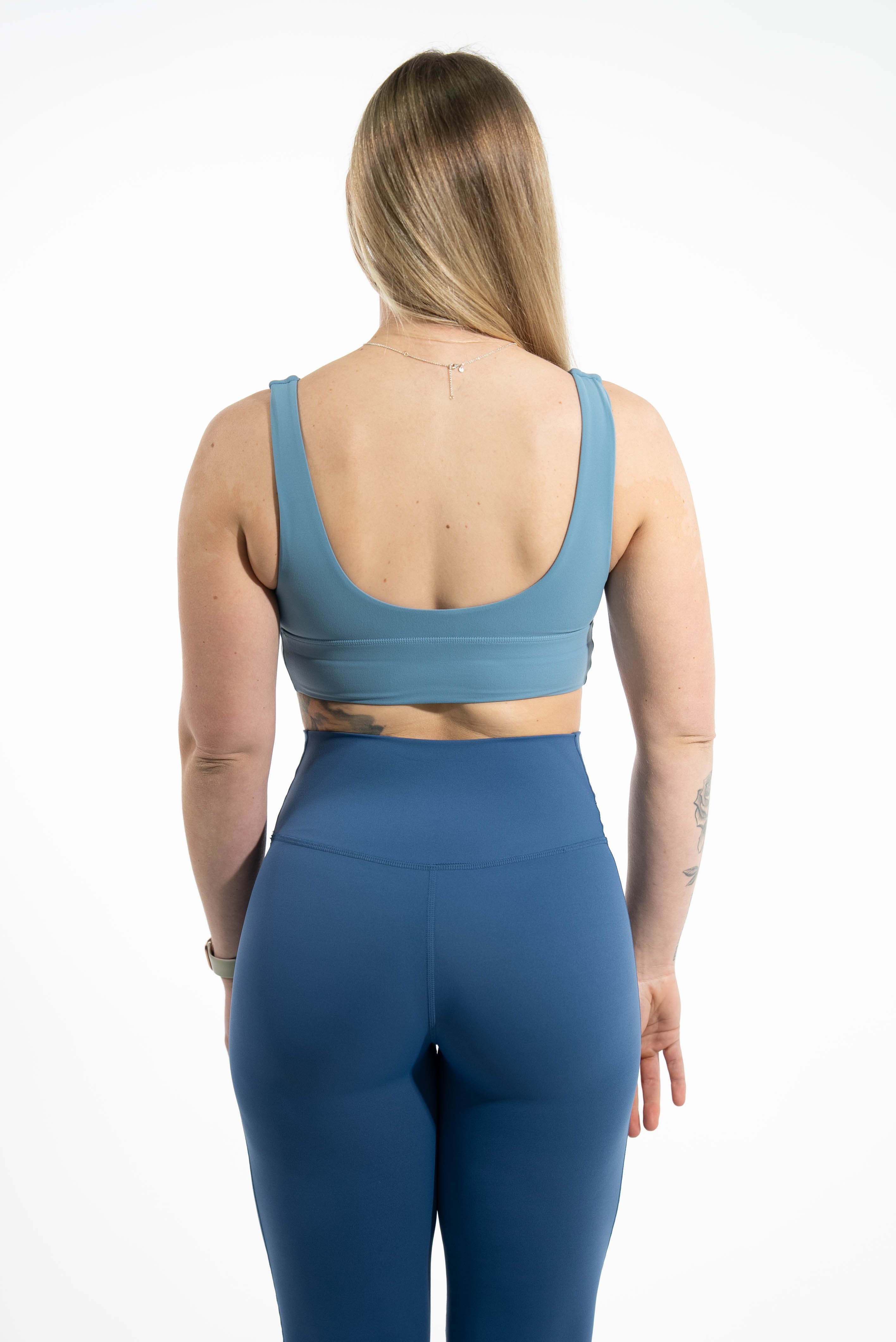 Ladies Flared Leggings - Dark Blue