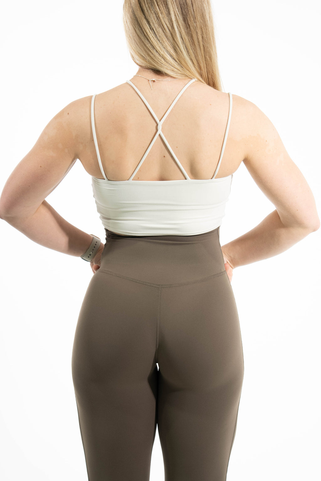 Ladies Flared Leggings - Brown